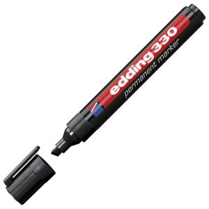 MARKER PERMANENTNI 1-5MM KLINASTI VRH EDDING 330 CRNI