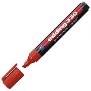MARKER PERMANENTNI 1-5MM KLINASTI VRH EDDING 330 CRVENI