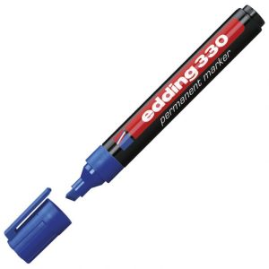 MARKER PERMANENTNI 1-5MM KLINASTI VRH EDDING 330 PLAVI