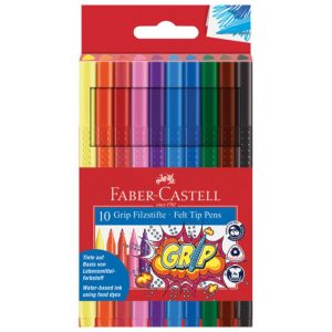 FLOMASTER ŠKOLSKI 10BOJA GRIP FABER CASTELL 155310 BLISTER