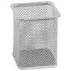 ČAŠA ZA OLOVKE METALNA ŽICA ČETVRTASTA 8X8X9,8CM LD01-39 FORNAX SREBRNA