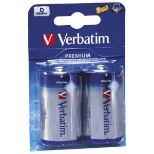BATERIJA ALKALNA 1,5V D PK2 VERBATIM 49923 LR20 BLISTER