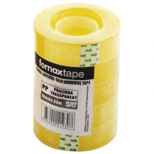 TRAKA LJEPLJIVA 15MM/33M PK5 FORNAX PROZIRNA