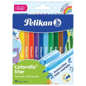 FLOMASTER ŠKOLSKI 10BOJA COLORELLA STAR PELIKAN 822299 BLISTER