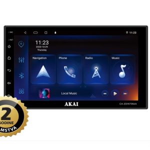 AKAI auto radio, Android,FM, AM, 7"TFT, BT, WiFi, GPS, USB, HF, ISO CA-2DIN7064A