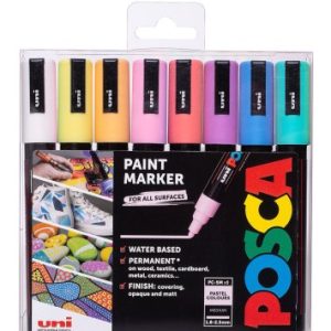 Uni pak marker Posca pc-5m pastelne boje 8/1