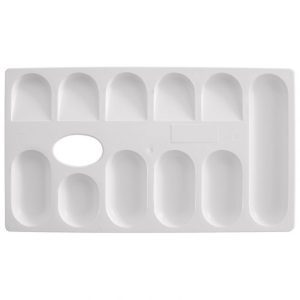 PALETA SLIKARSKA PRAVOKUTNA 23X13CM 11 POSUDICA EDUCA BIJELA