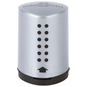 ŠILJILO PVC S PVC KUTIJOM 1RUPA GRIP 2001 MINI FABER CASTELL 183700 SREBRNO