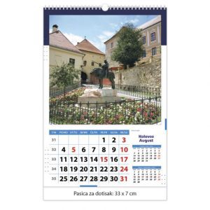 KALENDAR "ZAGREB 2025", 13 LISTOVA SPIRALA JP.