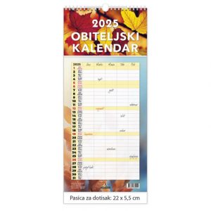 KALENDAR "OBITELJSKI KALENDAR" 13 LISTOVA, SPIRALA JP.