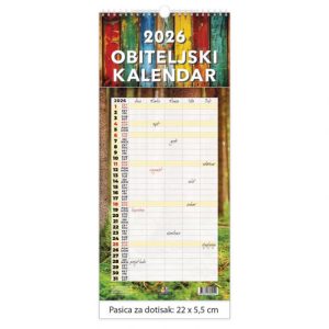 KALENDAR "OBITELJSKI KALENDAR" 13 LISTOVA, SPIRALA
