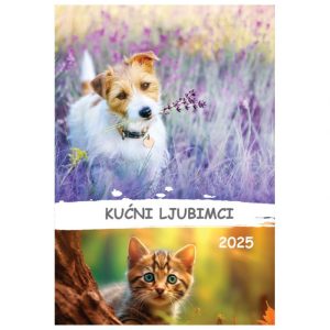 KALENDAR KUĆNI LJUBIMCI 2025 13 LISTOVA, SPIRALA