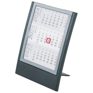 KALENDAR STOLNI-POMIČNI 13X17,5CM METALIK SIVI