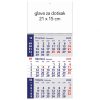 KALENDAR ZIDNI TRODIJELNI MALI 2026.-3 MJESEC/LISTU, SPIRALA * DO ISTEKA ZALIHA
