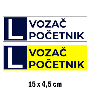 vozač početnik naljepnica mala