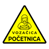 vozačica početnica naljepnica