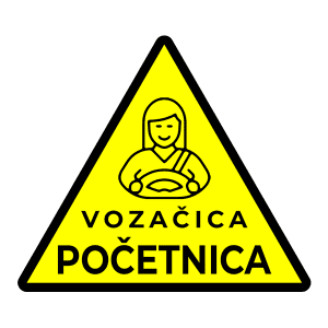 vozačica početnica naljepnica