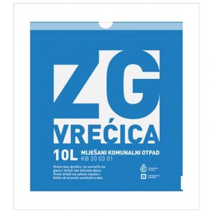 VREĆICA ZG ZA MIJEŠANI KOMUNALNI OTPAD 10L PK10