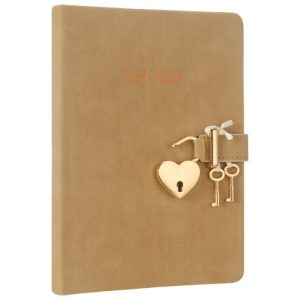 DNEVNIK S KLJUČEM CRTE 160L HUSH-HUSH MARKER BEŽ 1335