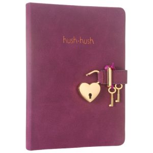 DNEVNIK S KLJUČEM CRTE 160L HUSH-HUSH MARKER LJUBIČASTI 1332