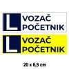 Vozač početnik naljepnica L - 20 x 6,5 cm