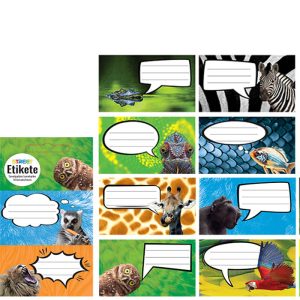 Naljepnice za bilježnice Street Animals Wild 10 kom
