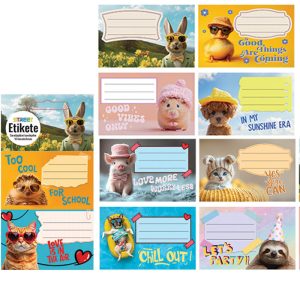 Naljepnice za bilježnice Street Animals Cute 10 kom